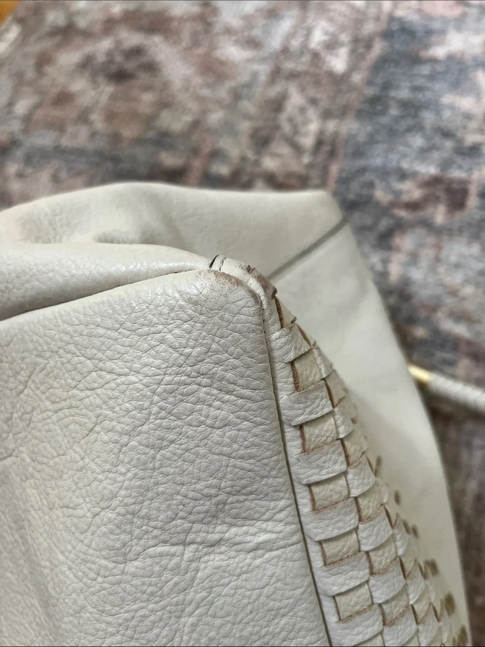 Cole Haan Benson Novelty Weave leather tote